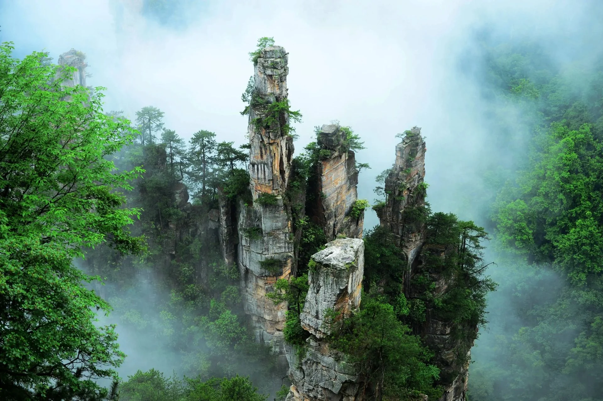 Avatar Mountains Zhangjiajie in Spring
